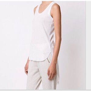 Thomas Wylde Soul high low asymmetrical ribbed tank top